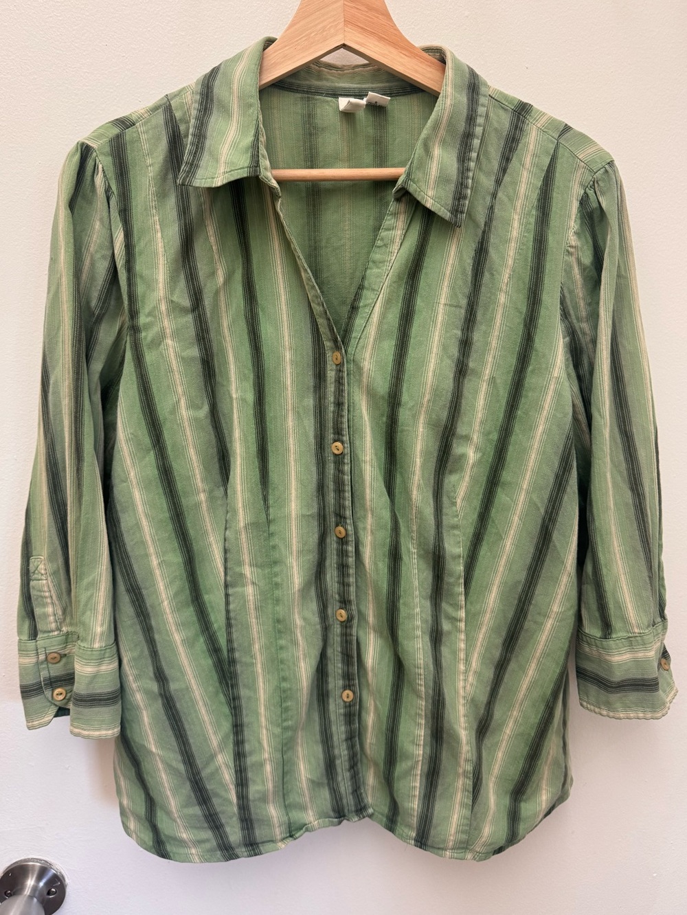 St. John’s bay green button up